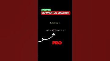 How to Solve Exponential Equation | 9th grade #maths #exponential