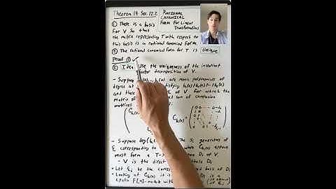 Rational Canonical Form of a Linear Transformation (Algebra 3: Lecture 2 Video 1)