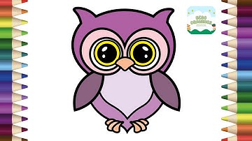 How To Draw A Cute Owl Step By Step Easy | Owl Drawing