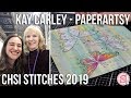 CHSI Stitches 2019 - Kay Carley - demo with fresco paints and new stamps at PaperArtsy booth