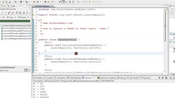 HOW TO IGNORE A TEST CLASS IN JUNIT   DEMO