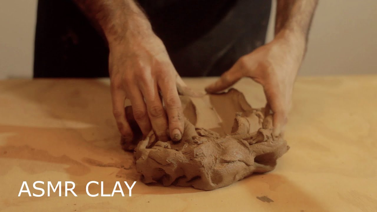 Kneading clay ASMR version