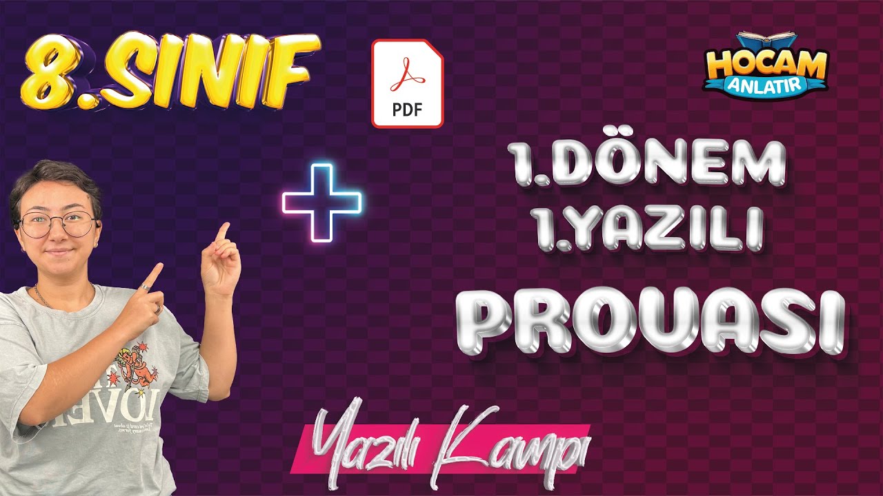 8. Sınıf İngilizce - 1. Dönem 1. Yazılı Provası