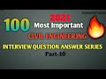 Civil engineering interview question answer series part10 engineering treasure