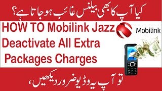How To Mobilink Jazz Deactivate All Extra Packages