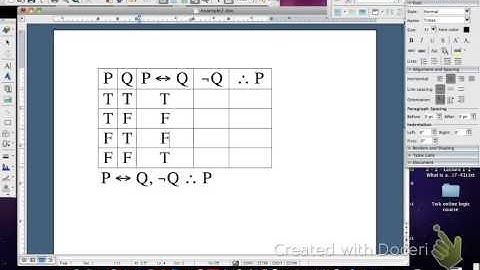 Example 2: Full Truth Table (Invalid Argument)