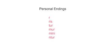 Latin Present Passive Subjunctive Formation
