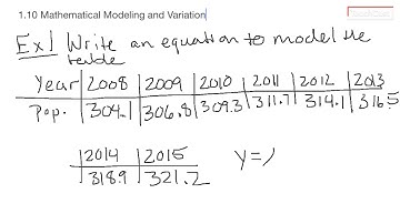 1.10 Mathematical Modeling and Variation part 1