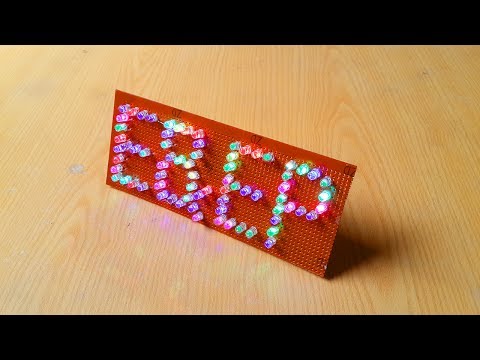 How To Make Multicolor LED Name Signs || DIY LED Text Board.