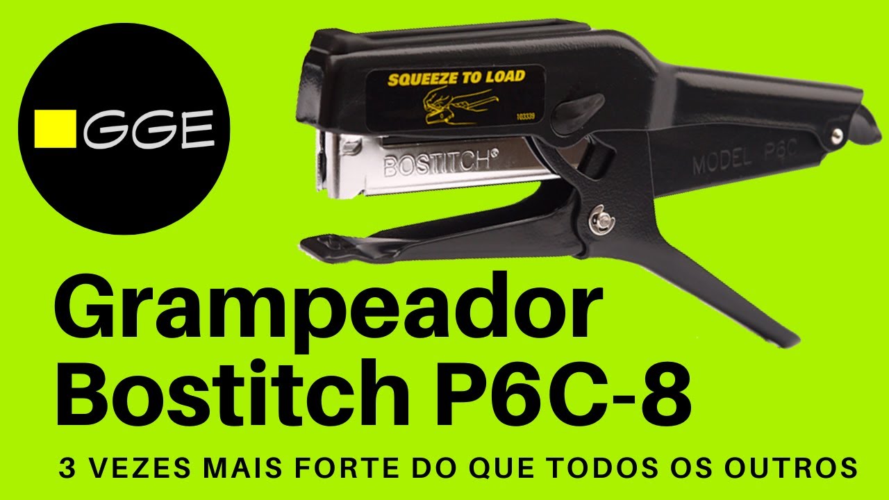 Grampeador Bostitch P6C 8 - YouTube