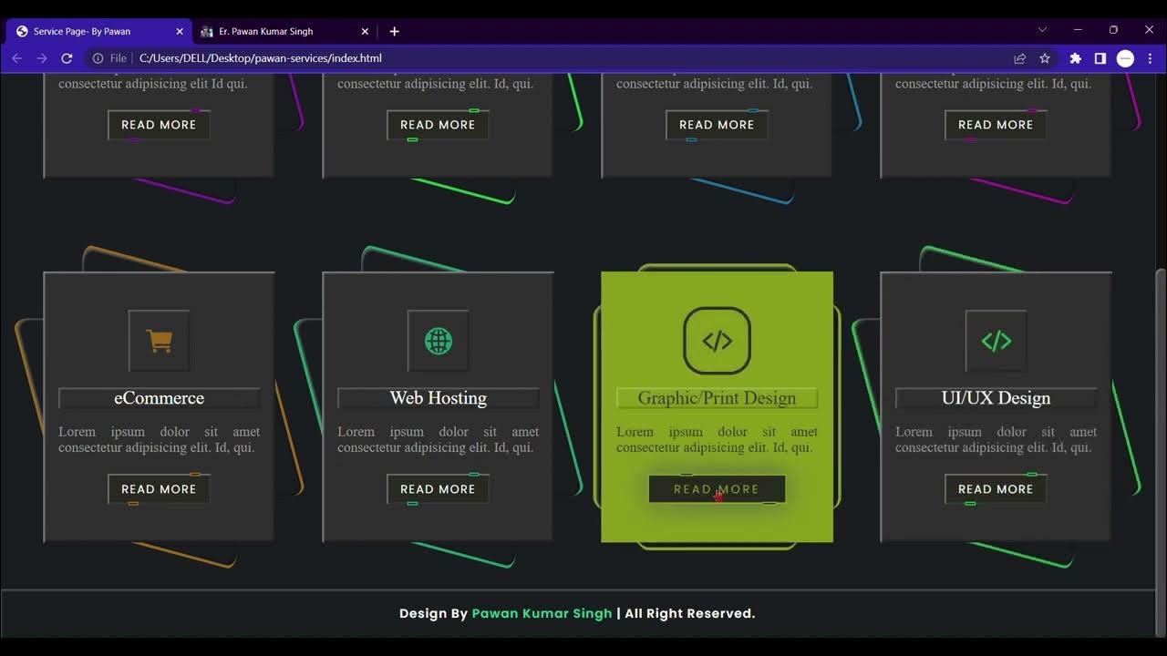 new service page | html css service page | service card html css | our ...