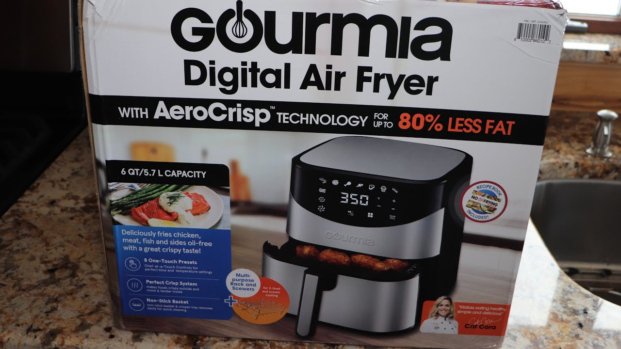 Gourmia RNAB09MR49K1D gourmia gaf686 digital 6 quart air fryer with guided  cooking
