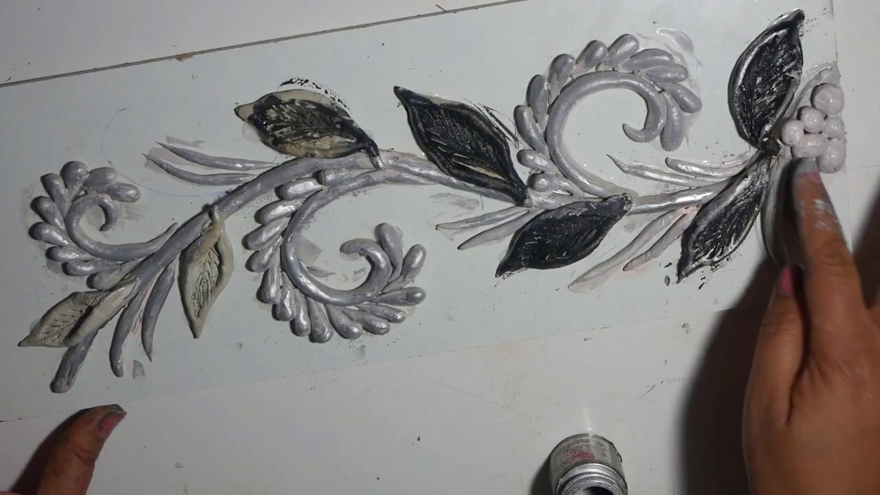 diy\mural clay painting how to make at home\painting tutorial\febric