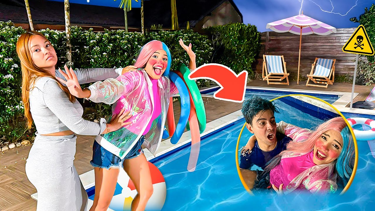 A LUA EMPURROU A ESTRELA NA PISCINA E DEU A MAIOR CONFUSÃO !!