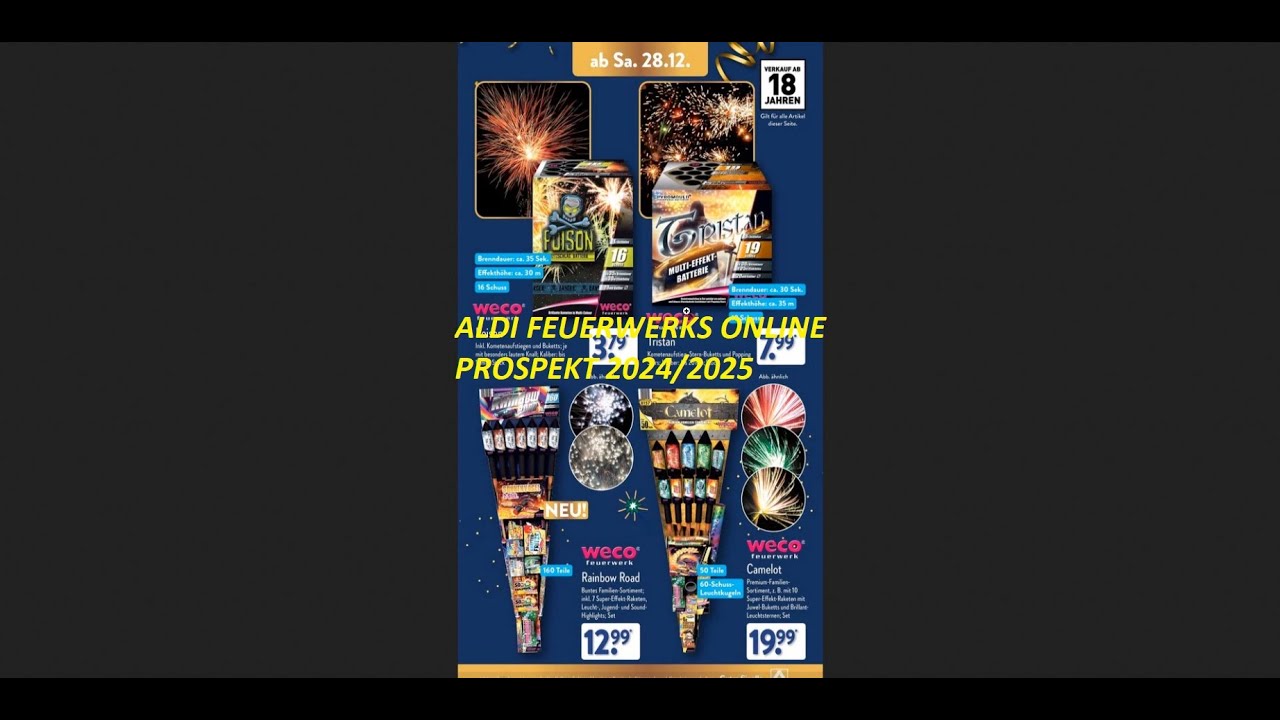 FEUERWERKS Prospekt zu Silvester 2024/2025 YouTube