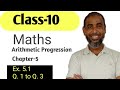 Class 10 Maths Chapter 5 (Arithmetic progressions) Ex. 5.1 Q. 1 to Q. 3 NCERT CBSE