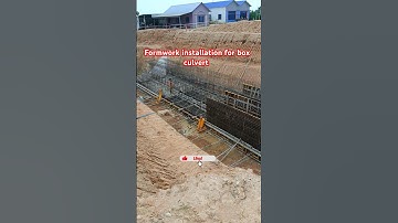 Formwork installation for wall of box culvert #shorts #formwork #roadcrossing