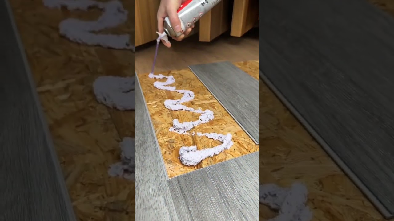 Laminat Vinyl verlegen kleben / Laminat Vinyl schneiden sägen/ Stichsäge/ Axt/ Bauschaum/ Vinyl