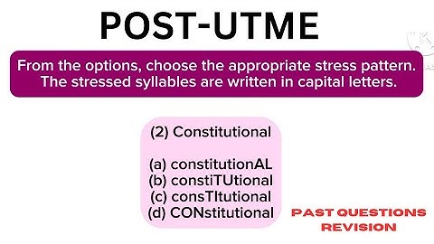 Post UTME Past Questions and Answers. Post UTME Use of English free lessons.