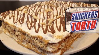 Snickers tortunun hazirlanmasi, tort reseptleri