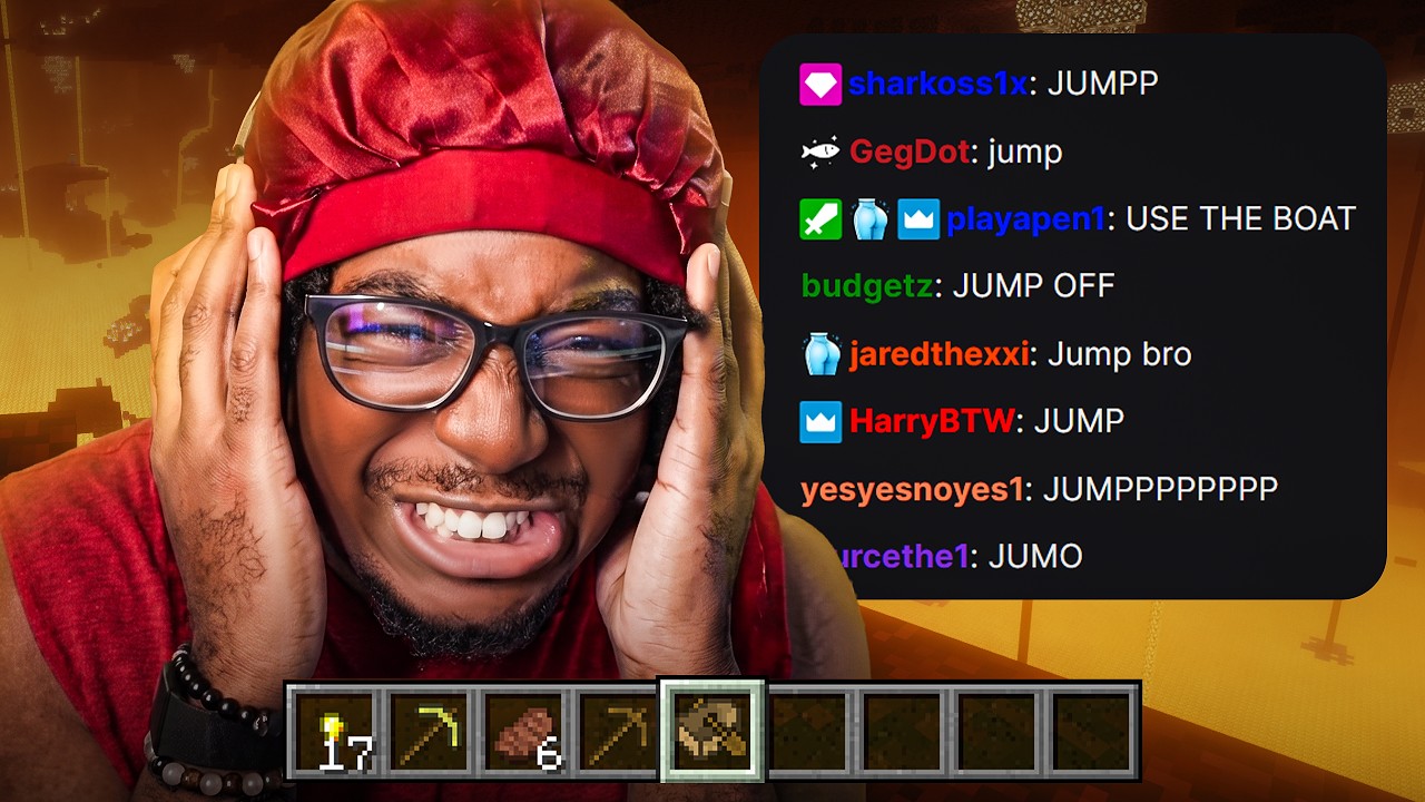 Getting TROLLED By Chat In Hardcore Minecraft..