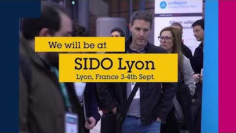 Join us at SIDO Lyon, France (3-4th September), and our virtual event starting the 31st August!