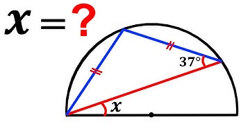Can you find the value of angle X? | (Semicircle) | #math #maths | #geometry