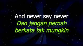 Justin Beiber Never say never ft Jaden smith | lyrics terjemahan