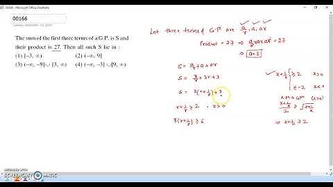 JEE MAIN 02 SEPTEMBER 2020 SIFT 1 MATHEMATICS VIDEO SOLUTION SEQUENCE AND SERIES 1