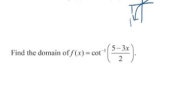 Finding domain of inverse tangent or cotangent with x