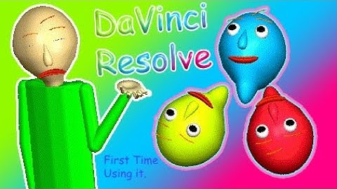 I tried out DaVinci Resolve for the first time.