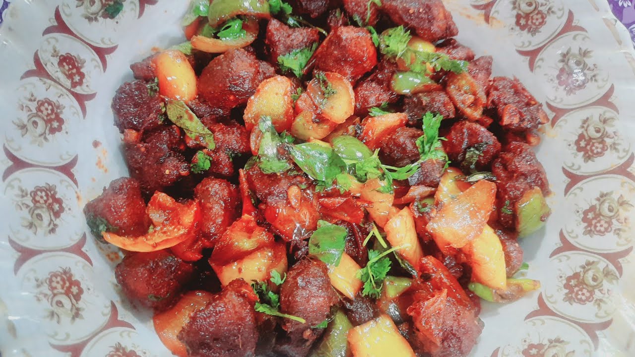 Soya chunks chilli - YouTube