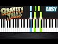 Gravity Falls Theme - EASY Piano Tutorial by PlutaX - Synthesia