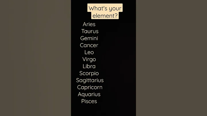 What's your element according to your zodiac sign? ♈♉♊♋♌♍♎♏♐♑♒♓⛎ #shorts
