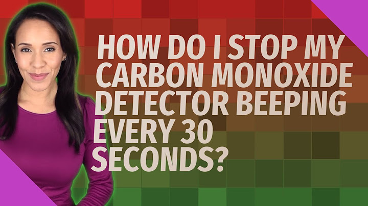 Carbon monoxide detector beeping 5 times every 30 seconds