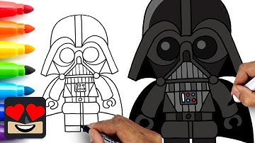 How To Draw LEGO Darth Vader | Star Wars