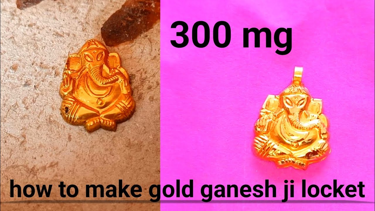 making simple ganesh ji locket ..kaise banate hai - YouTube