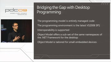 PDC 2009 Microsoft  NET Micro Framework and Intelligent Devices