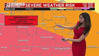 An update on storms later today