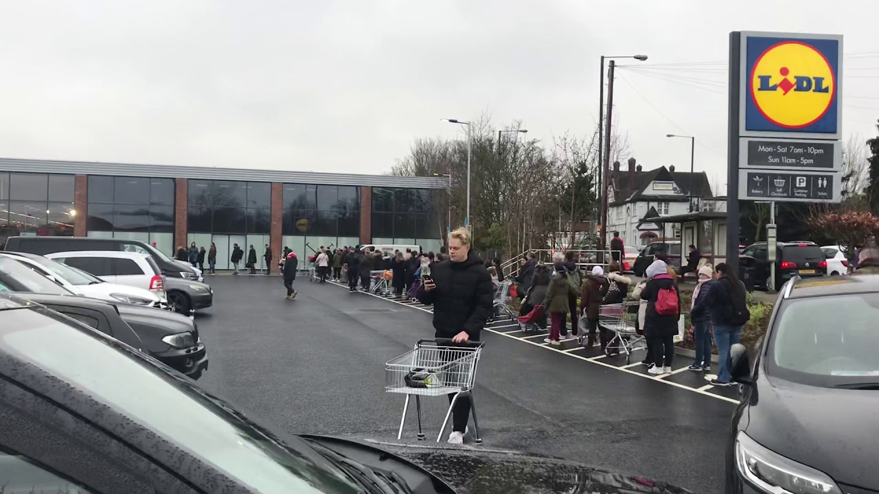 NEW LIDL STORE IN FULWELL 1ST DAY Opening Day Is Very Busy As People new-lidl-store-in-fulwell-1st-day-opening-day-is-very-busy-as-people