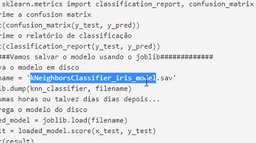 Aula 11 - Scikit-Learn - Persistência do modelo com Joblib