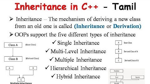 Inheritance in C++ Tamil
