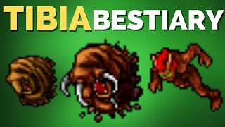 TIBIA BESTIARY Carrion Worm, Rotworm, Troll - Carlin