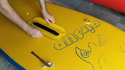 Air7 wing trainer center fin box for inflatable SUP board install tips