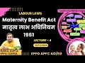 Maternity Benefit Act 1961 | LABOUR LAW STRATEGY MATERIAL | EPFO APFC AO EO NOTIFICATION  #epfo