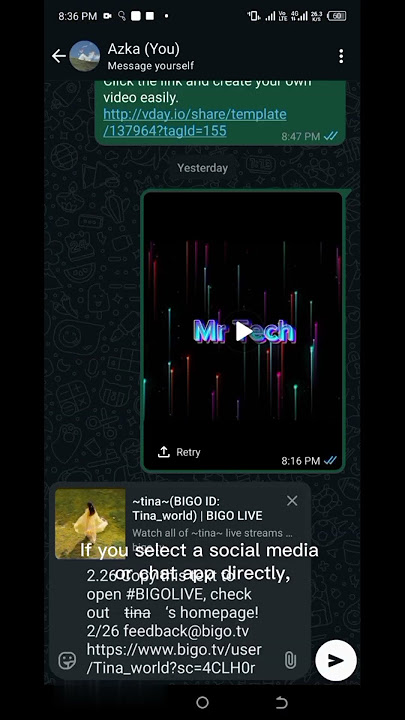 How to Share your Profile in BIGO Live Application