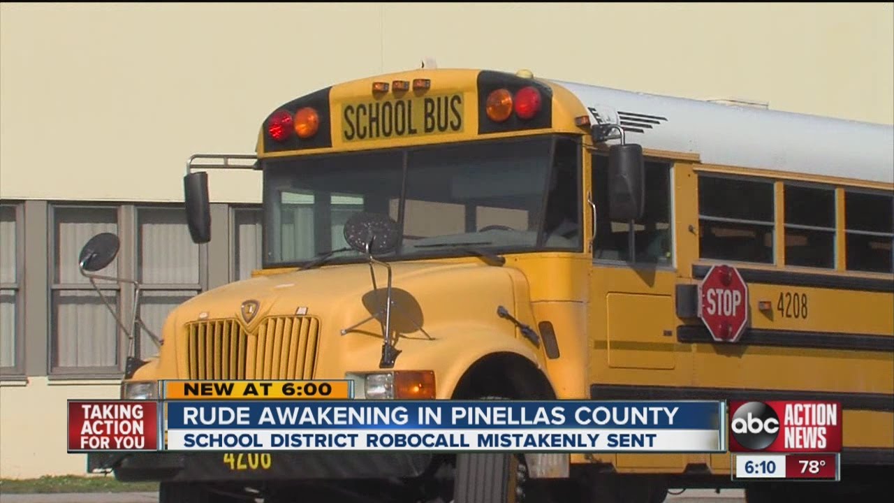 pinellas county schools mistakenly sends out robotic call youtube pinellas county school district