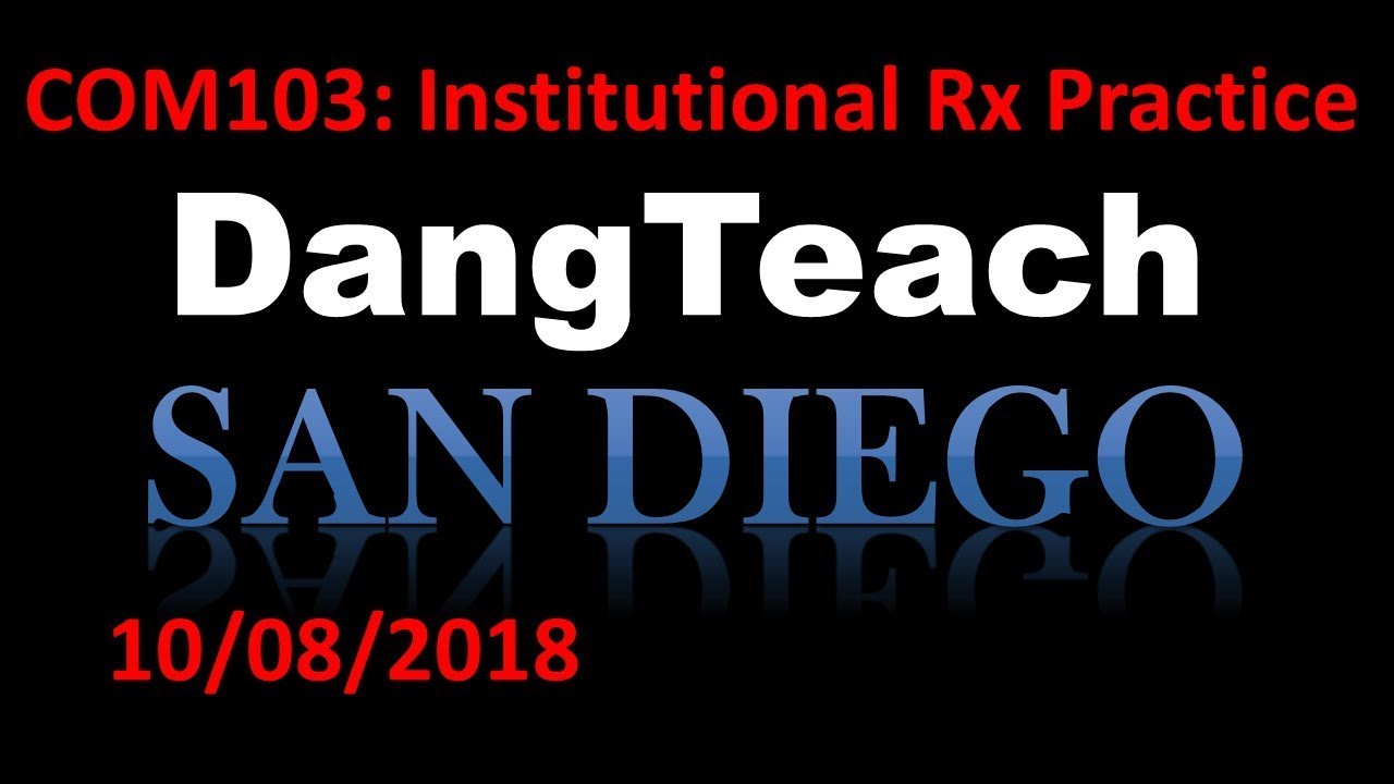 COM103: Institutional Rx Practice in DAA Visual SuperScript - YouTube