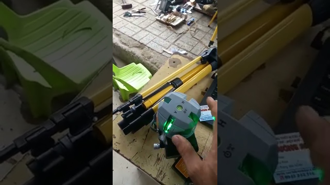 MÁY CÂN BẰNG LASER 5 TIA XANH SIÊU SÁNG GIA RẺ - youtube