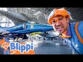 Blippi visits the museum of flight  learn about planes  educationals for kids